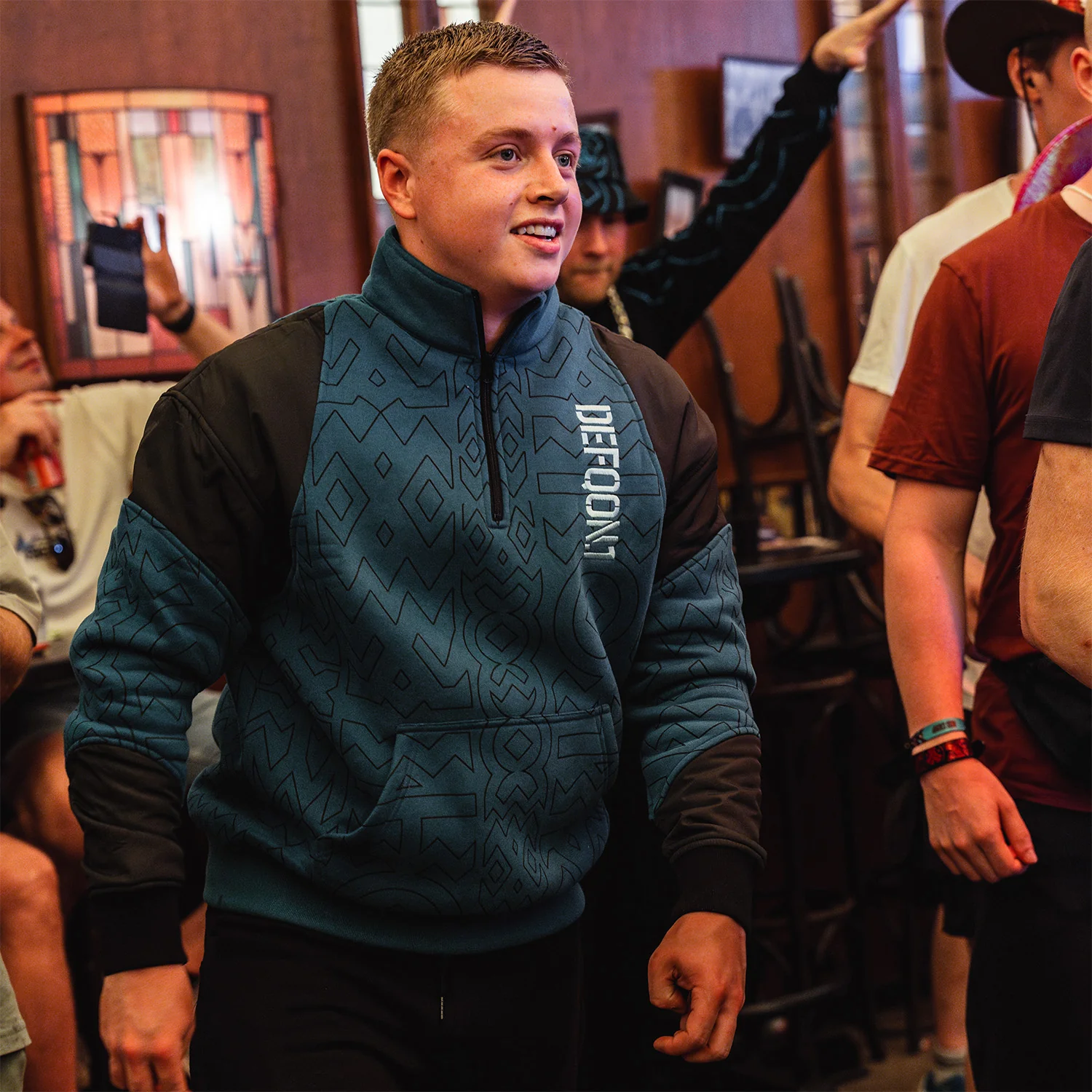 Defqon.1 Dark Teal 1/4 zip Sweater - Image 2